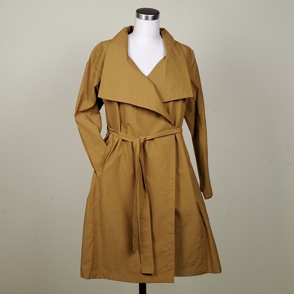 Eileen Fisher Jackets & Blazers - Eileen Fisher Cascade-Collar Trenchcoat Size Petite Medium